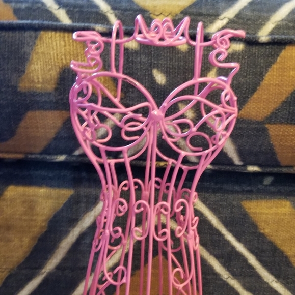 Vintage iron corset mannequin jewelry stand - Picture 2 of 7
